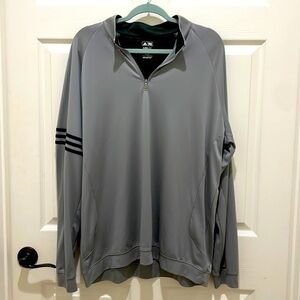Adidas Gray Long Sleeve 1/4 Zip Up Pullover